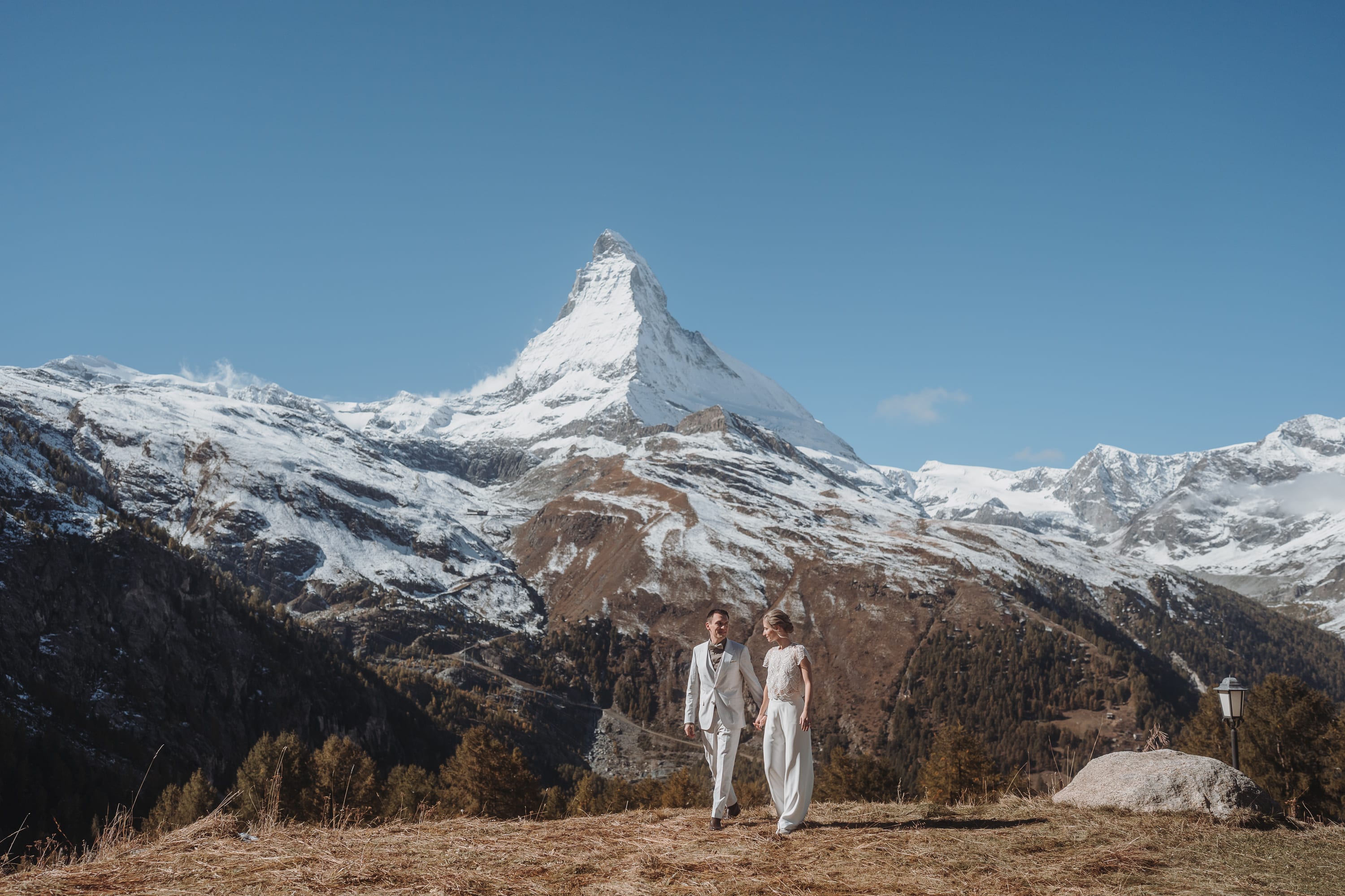 Das Paar vor dem Matterhorn